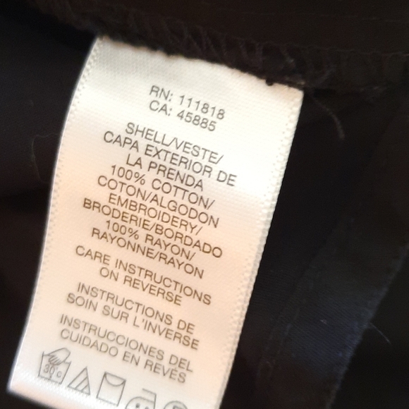 Michael Kors black floral embroidered top small - Picture 10 of 12